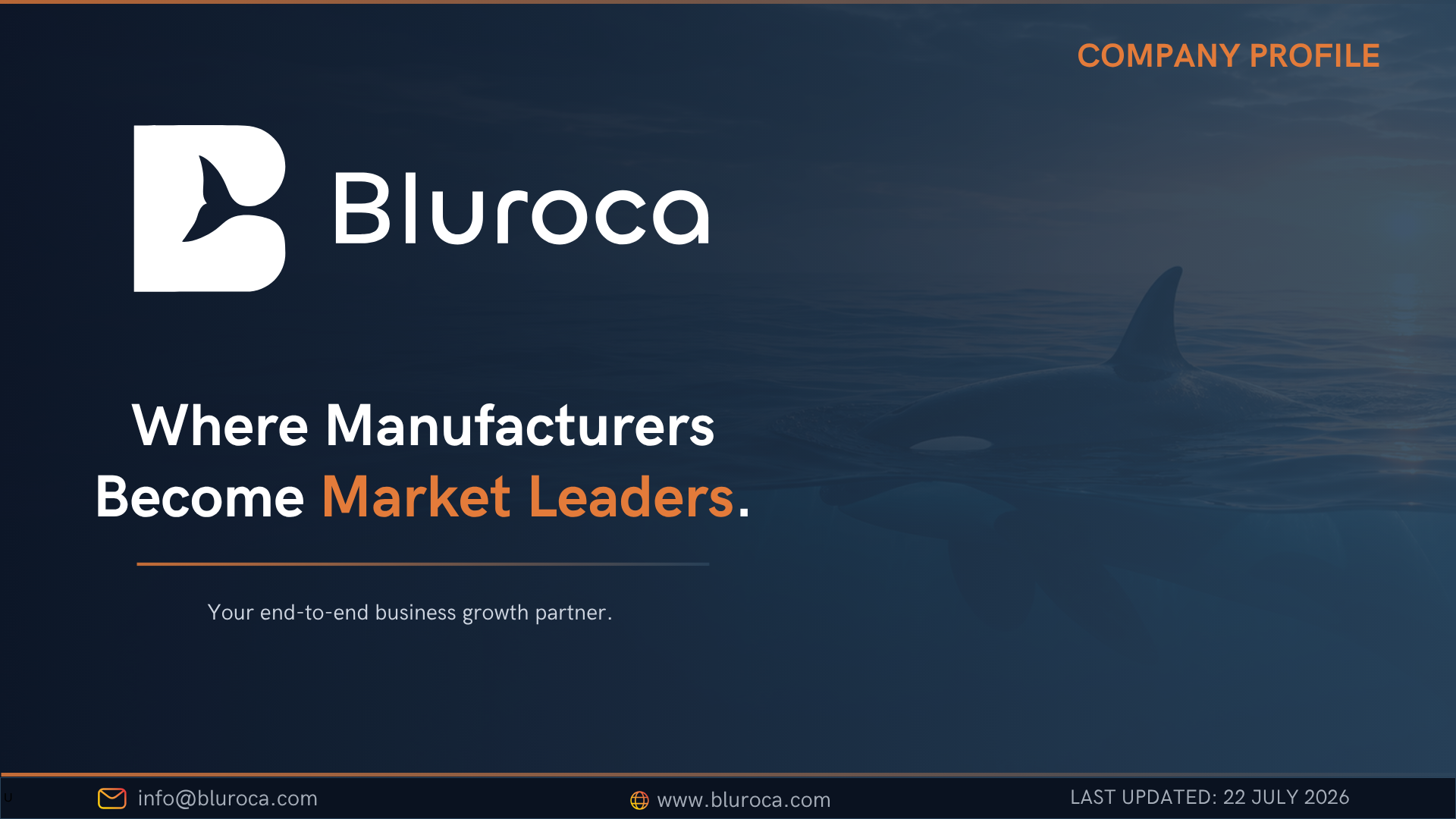 Cover — Where manufacturers become market leaders. Your end-to-end business growth partner.